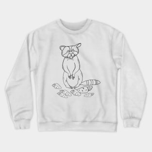 Funny raccoon and some carrots Crewneck Sweatshirt